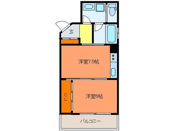 ア－バネックス南堀江の物件間取画像